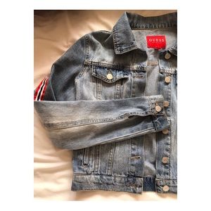 GUESS striped jean jacket